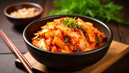 Fototapeta premium Kimchi salad of korean food traditional 