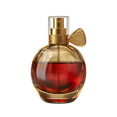 Perfume bottle with atomizer, isolated transparent PNG --ar 1:1 --raw