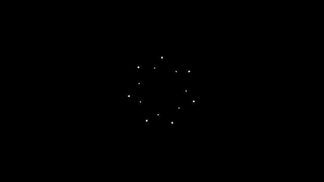 Circle fireworks line blast animation with glowing ellipse spark burst, shiny pop-up explosion effect, circle bursting motion graphics template, firework design on black background, 4K black screen. - Powered by Adobe