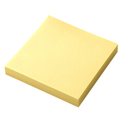 Fototapeta premium Sticky note square, soft yellow PNG object --ar 1:1 --raw