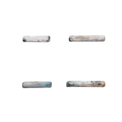Set of 4 stone borders. Isolated watercolor illustration of stones of different shades are suitable for designing projects, interior compositions, finishing touches of urban illustrations.