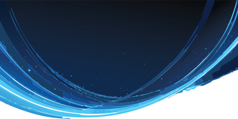 Blur effect and laser beam with glowing blue line streak on night background PNG, as each curve creates a long speed line and the final flash reveals the last line.