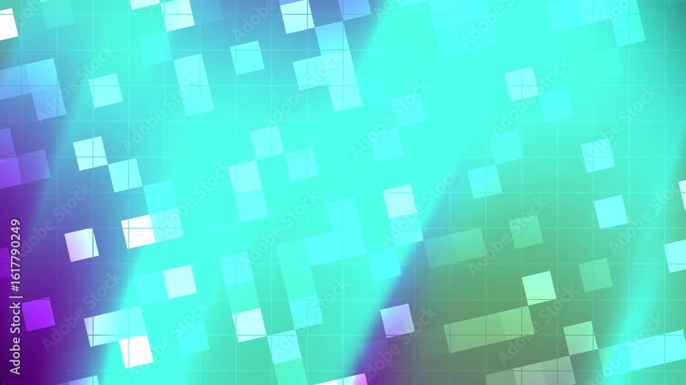 Aufkleber abstracts blink square dynamic teal and purple gradient background animation with shifting square mo