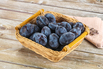 Fresh raw sweet juicy plum