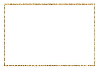 Empty rectangular frame with a light brown border