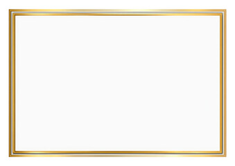 Empty gold and silver picture frame