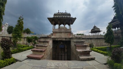 A Spectacular View of the Intricately Carved Entrance to the Queen's Stepwell, a Landmark of Bundi, Rajasthan
