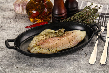 Baked tilapia fish with spices