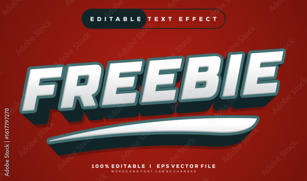 Poster retro vector text effect with modern style design