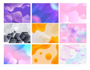 Vibrant geometric abstract background with colorful gradients and shapes
