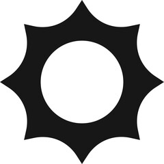 Solid Black Summer Holiday Icon