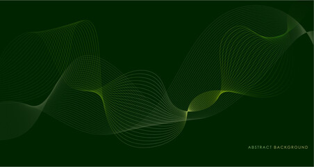 Vibrant abstract background with flowing green wavy lines and colorful accents