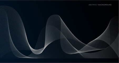 Abstract flowing grey lines creating a modern and dynamic background design