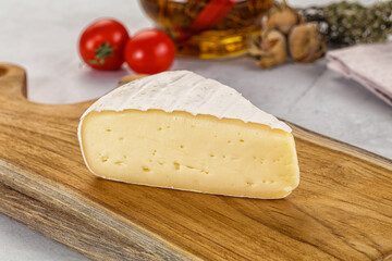 Soft brie cheese with mold