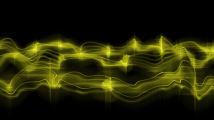 Sound wave abstract backgrounds. Abstract Yellow Pattern with Waves. Striped Linear Texture.