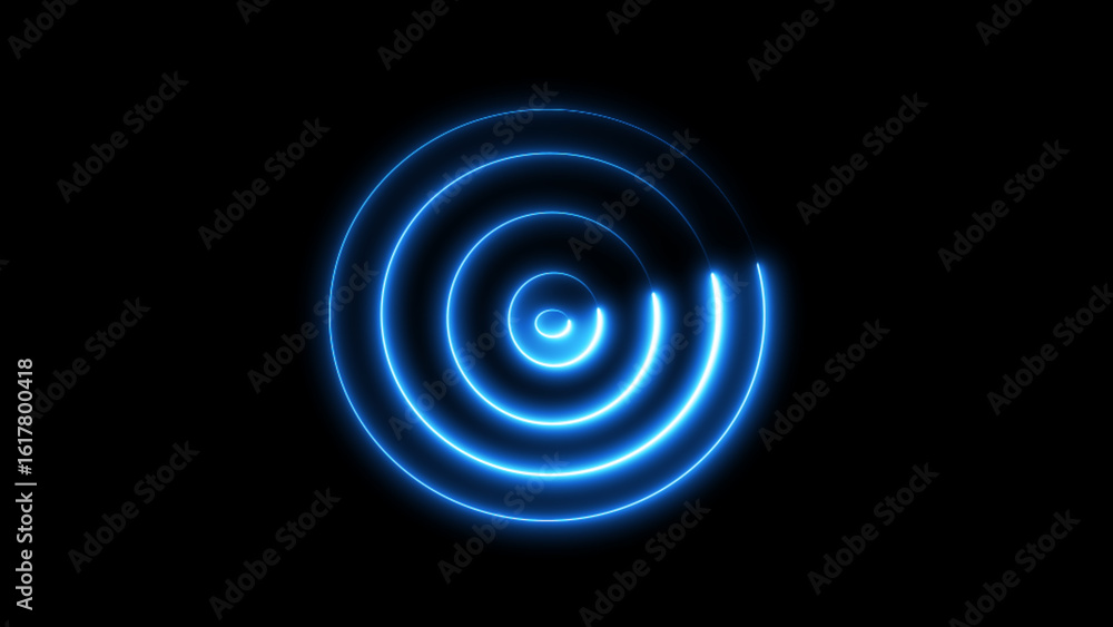 Poster loading icon. graphics design circle glow with blue tone background vector illustration