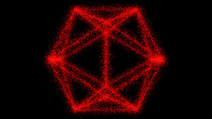 Abstract geometry vector.The hexagram symbol, composed of six, straight lines to form a star. 3D illustration