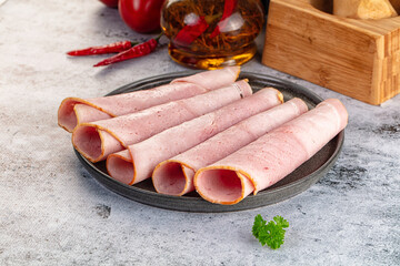 Pork ham roll snack appetiser