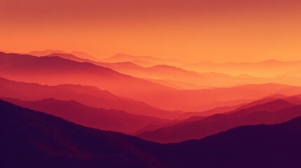 abstract distant ridge silhouette at Sunset concept for background
