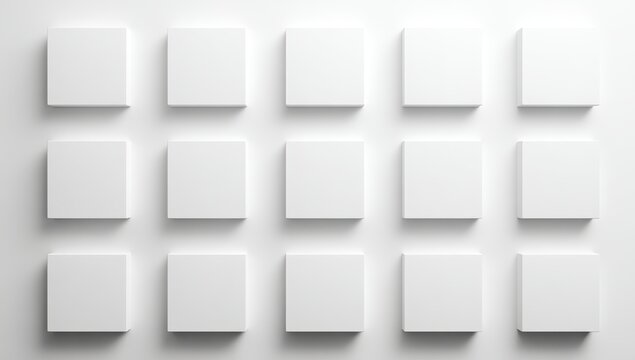 White square grids, 3D effect