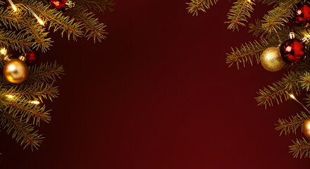 Festive Christmas Garland with Ornaments and Lights