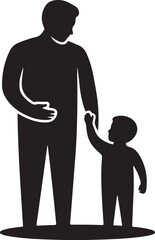 man and child holding hands, bathroom sign