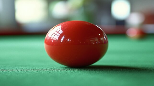 Red Ball on Green Table