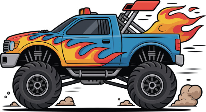 Cool Monster Truck Vector for Kids 