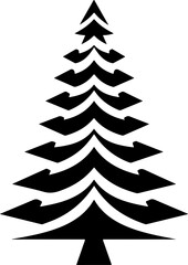 Elegant evergreen pine tree design symbolizing nature and growth
