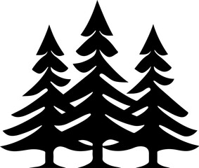 Stylized pine trees for a natural, rustic design element