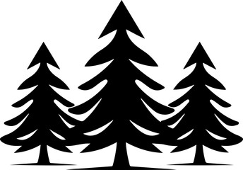 Majestic pine trees stand tall, evoking nature's serene beauty and tranquility