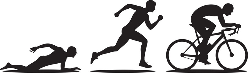 Triathlon activity icons