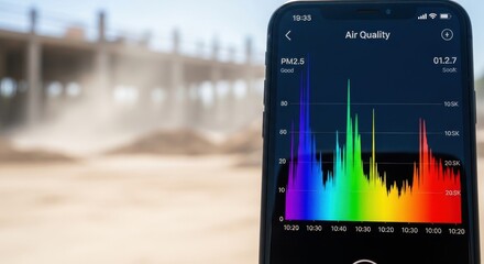 Smartphone Air Quality Sensor Monitoring Construction Site Environmental Safety