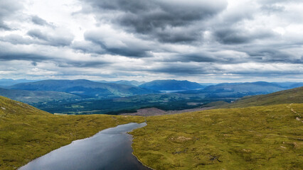 Lake (Lochan Meall An T-suidhe) behind, on Ben Nevis, Scottish Highlands, Scotland