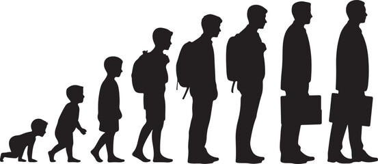 Vector silhouette of people