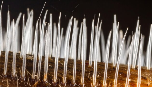 Close-up of fine filaments