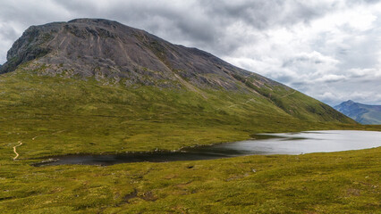 Lake (Lochan Meall An T-suidhe) behind, on Ben Nevis, Scottish Highlands, Scotland