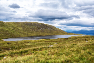 Lake (Lochan Meall An T-suidhe) behind, on Ben Nevis, Scottish Highlands, Scotland