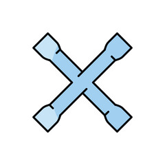 Lug Wrench Icon vector