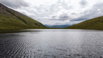 Lake (Lochan Meall An T-suidhe) behind, on Ben Nevis, Scottish Highlands, Scotland