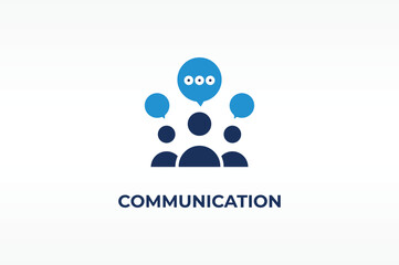 Obraz premium COMMUNICATION vector, icon or logo sign isolated symbol illustration