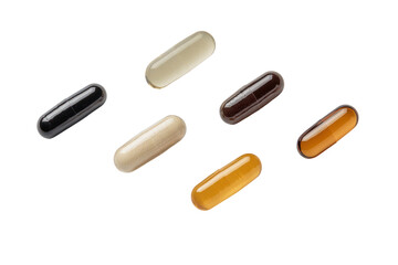 Vitality in Capsules: A vibrant display of capsules, capturing the essence of wellness and healthcare with a macro lens.
