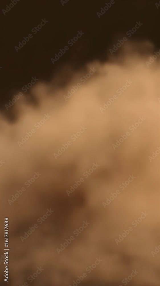 Aufkleber 3d rendering of explosive brown dust cloud with dynamic particle motion