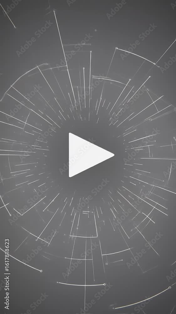 Poster abstract 3d animation of gray and white geometric lines and shapes