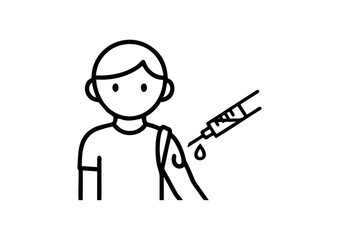 patient receiving an injection 