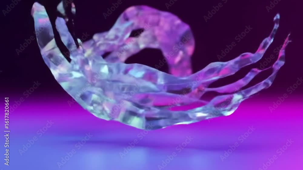 Poster dynamic clear fluid simulation on gradient background, high definition and high quality, a