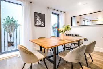 modern luxury dining room interior, 3d render