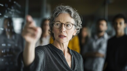 Confident Businesswoman Leading Team Meeting