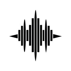 Sound Pulse Motif in Clean and Abstract Logo Style silhouette Art Vector illustration
