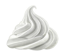 ホイップクリームのイラスト